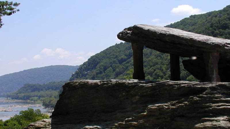 Jefferson Rock on the Appalachian Trail