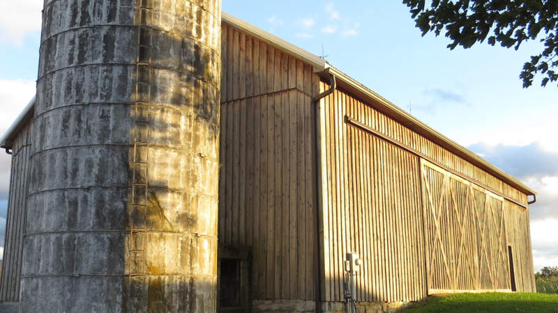 Antietam Creek Vineyard winery barn on farm hilltop
