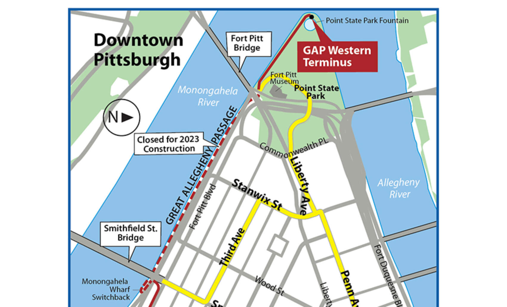 2023 Downtown Pittsburgh GAP Construction