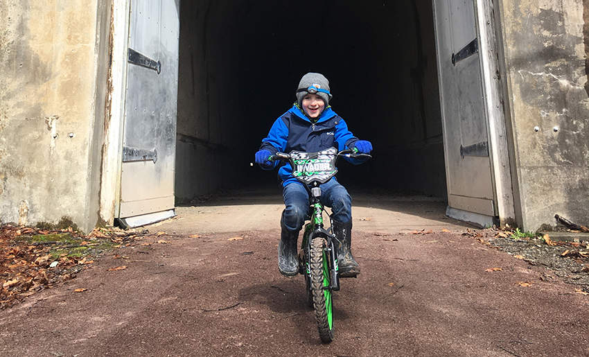 Young Rider on Big Savage Tunnel