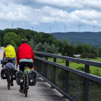 Bicyclists on Salisbury Viaduct
